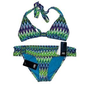 ABS Green 2-Piece Bikini Swimsuit – Size M – New with Tags
